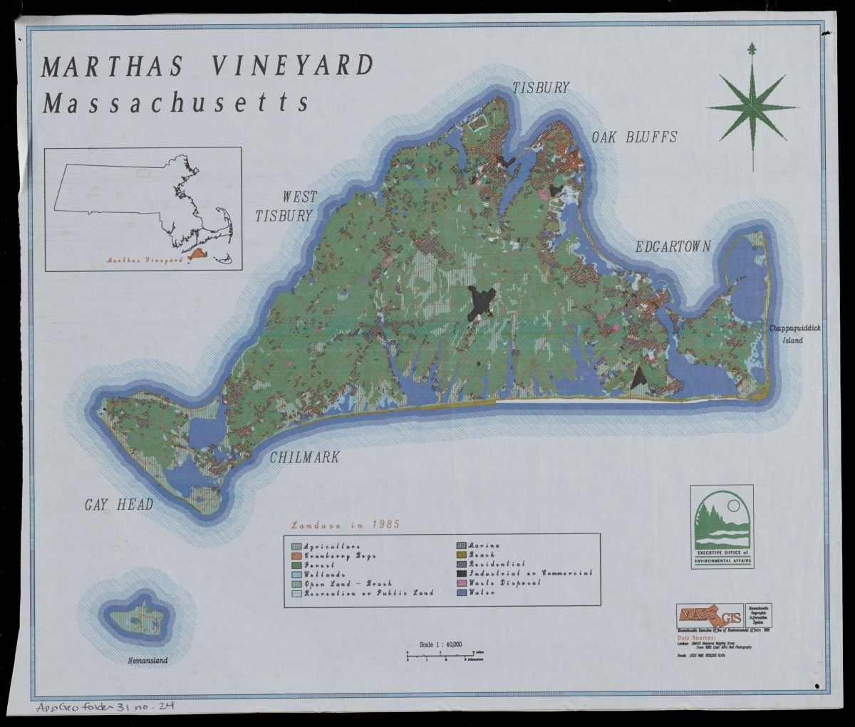 Marthas Vineyard, Massachusetts : landuse in 1985