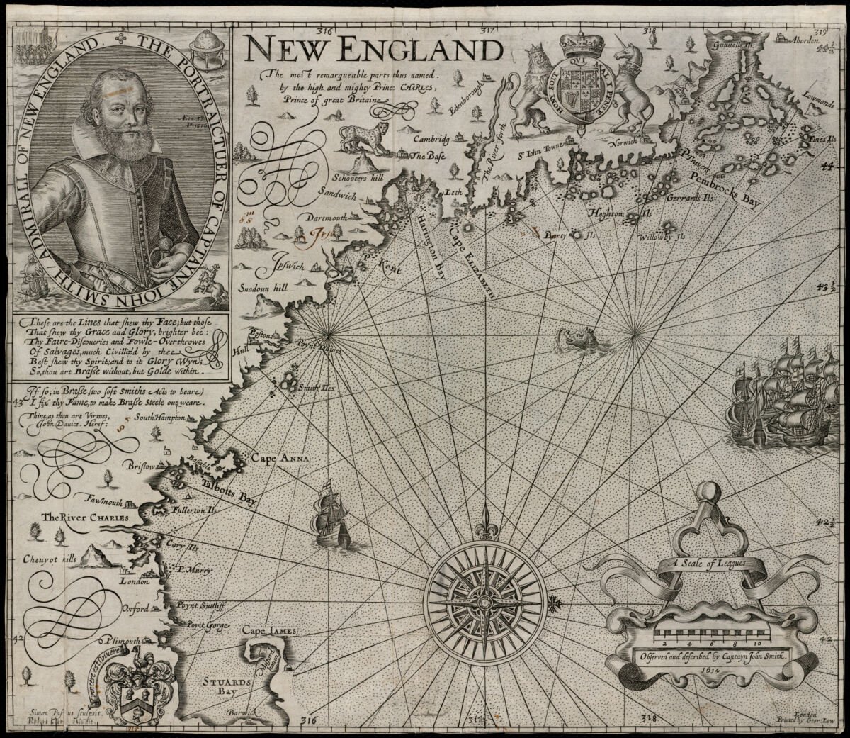 John Smith’s New England map, the exact Leventhal collection item linked here.