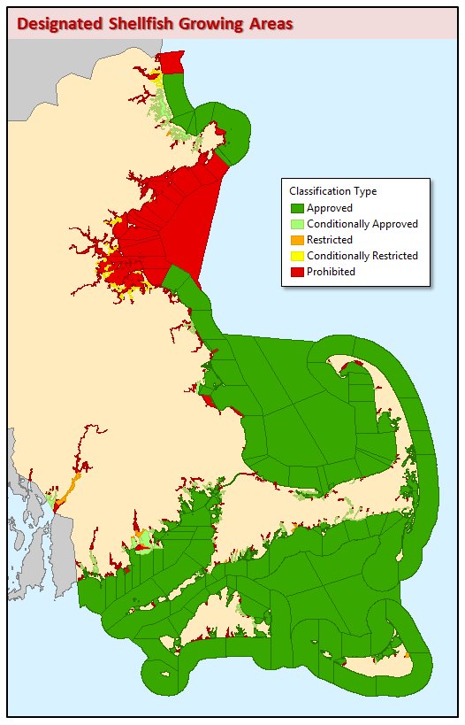Official statewide sample of designated shellfish growing areas; this preview is not a current closure advisory.