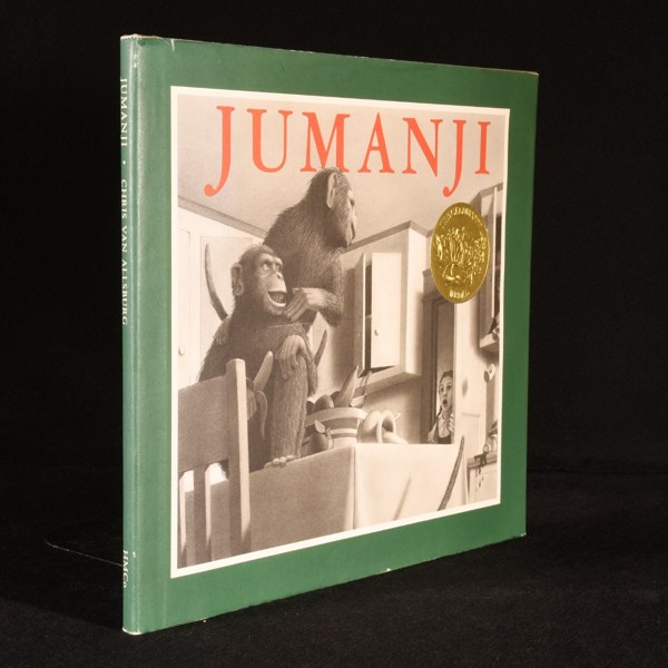 Photograph of the cover of Jumanji by Chris Van Allsburg.