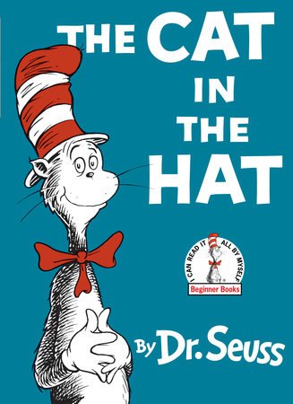 Book cover showing the Cat in his striped hat.