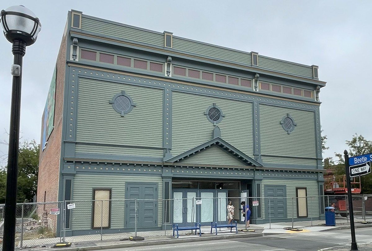 The Cape Verdean Association in New Bedford’s cultural center building, a former theater undergoing restoration.