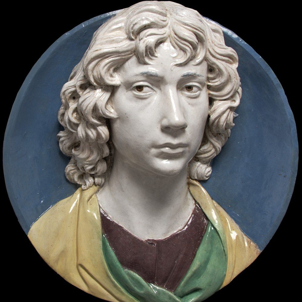 Andrea della Robbia’s Portrait of a Youth, about 1470–1480, glazed terracotta; The Clark, gift of Aso O. Tavitian Foundation, 2025.1.7.