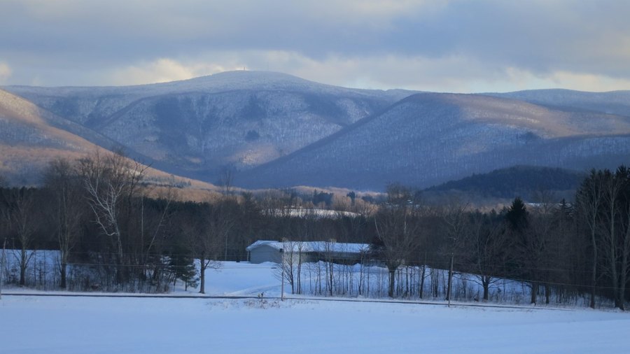 Mount Greylock covered in snow.
