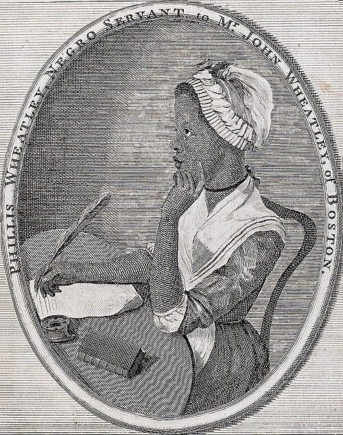 Historical portrait of Phillis Wheatley.