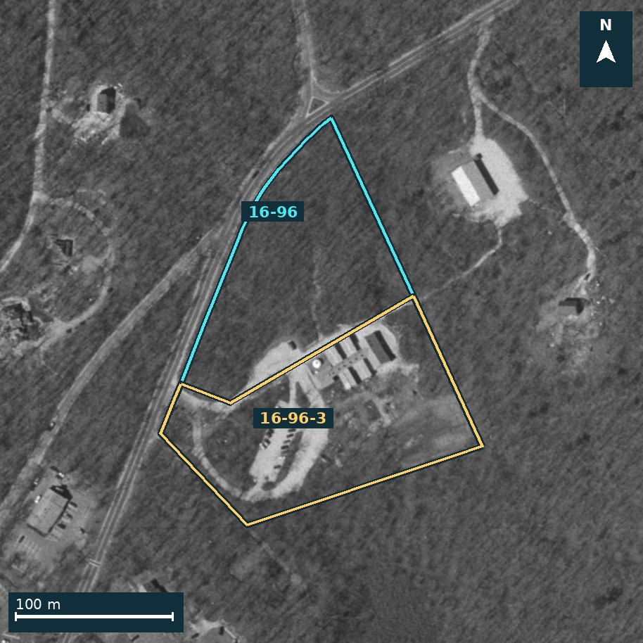 1999 · Aerial photograph with current parcel outlines